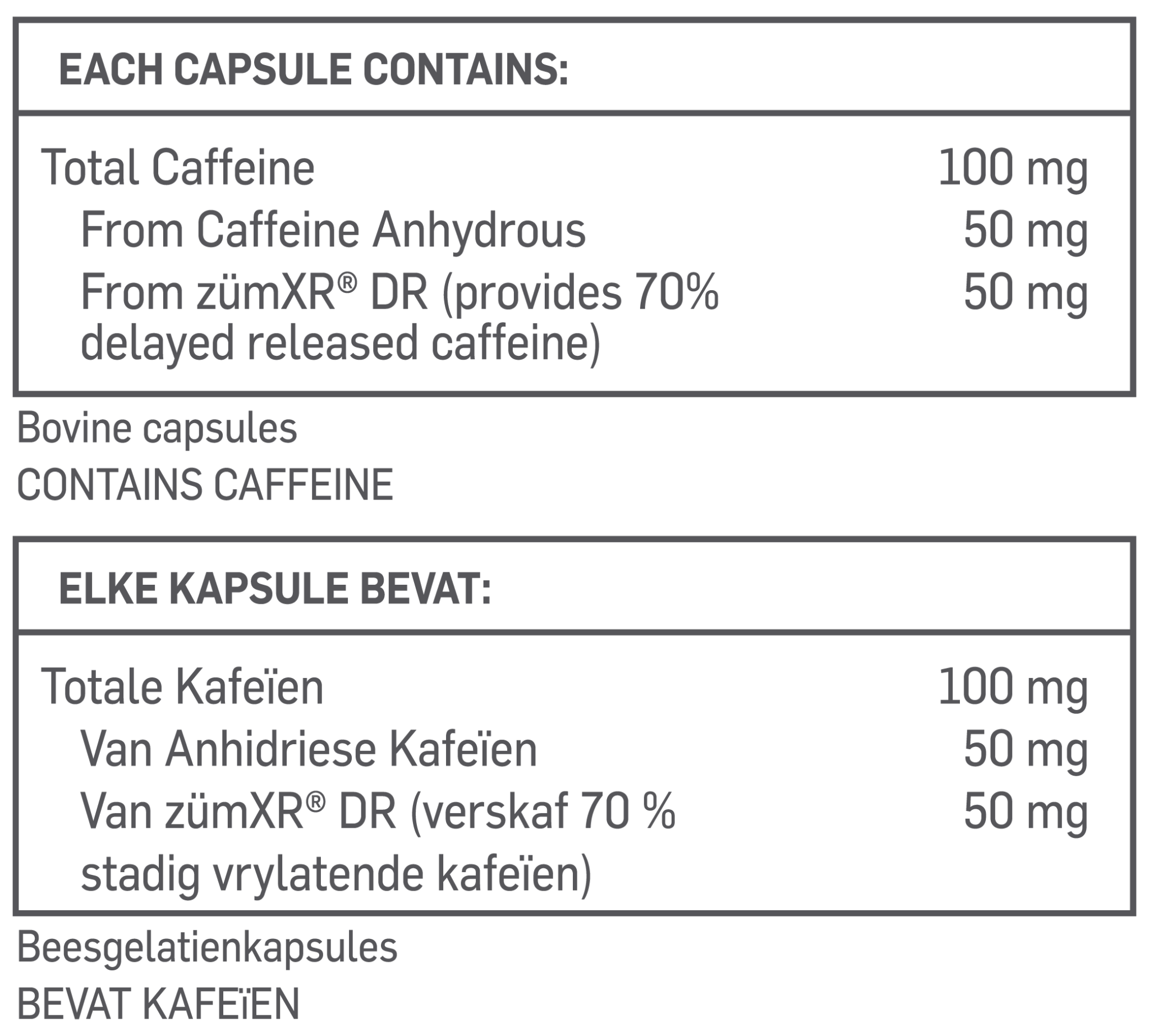 Perform-X Pure Caffeine Nutri-table - 60s
