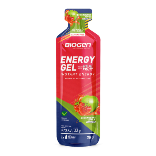 Real Fruit Based Energy Gels Strawberry Apple - 36g