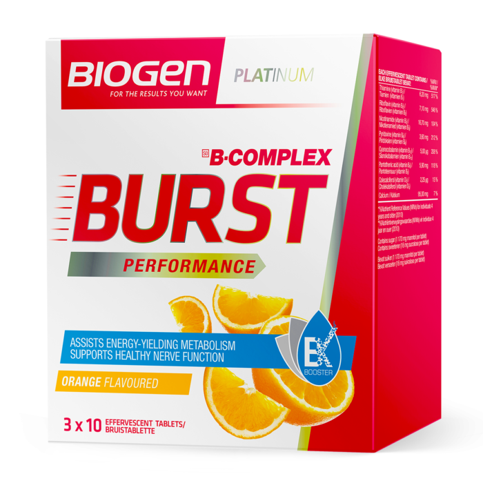 6009544934806 | Biogen SA | B-Burst Fizzy Caffeine Free Orange- 30 Tabs