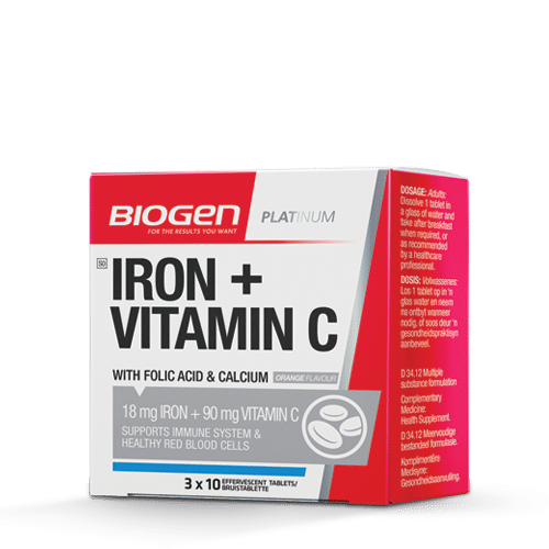 IronVC | Biogen SA | Iron + Vitamin C Fizzy - 30 Tabs