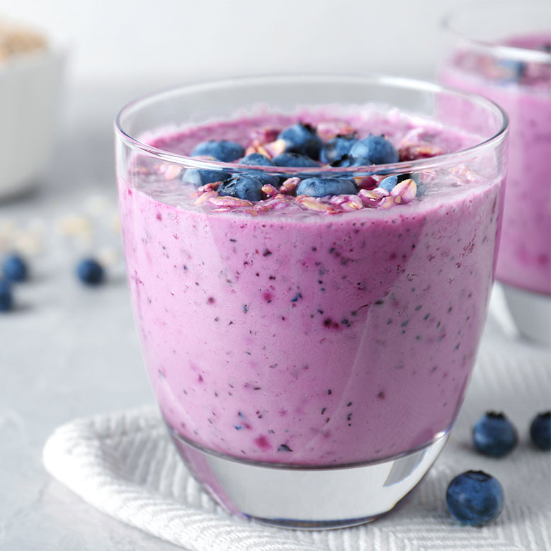Vegan Blueberry Oat Smoothie Feature