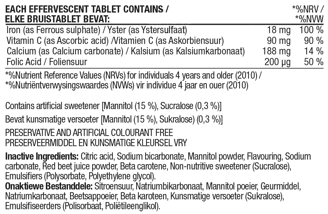 Iron + Vitamin C Fizzy Nutritable