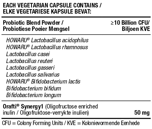 Travel Biotic 9-Strain Acute Nutri-table, 10's
