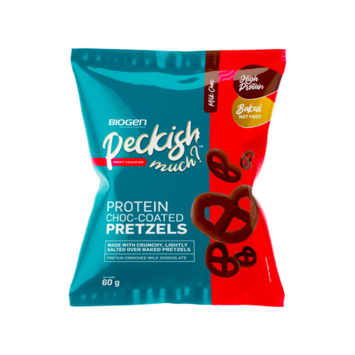 6009544950226 protein choc coated pretzels 60g | Biogen SA | Products