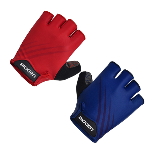 Biogen Unisex Cycling Gloves Red/Blue - Large